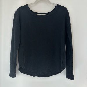 Abercrombie & Fitch Black Waffle Knit Tee Size S